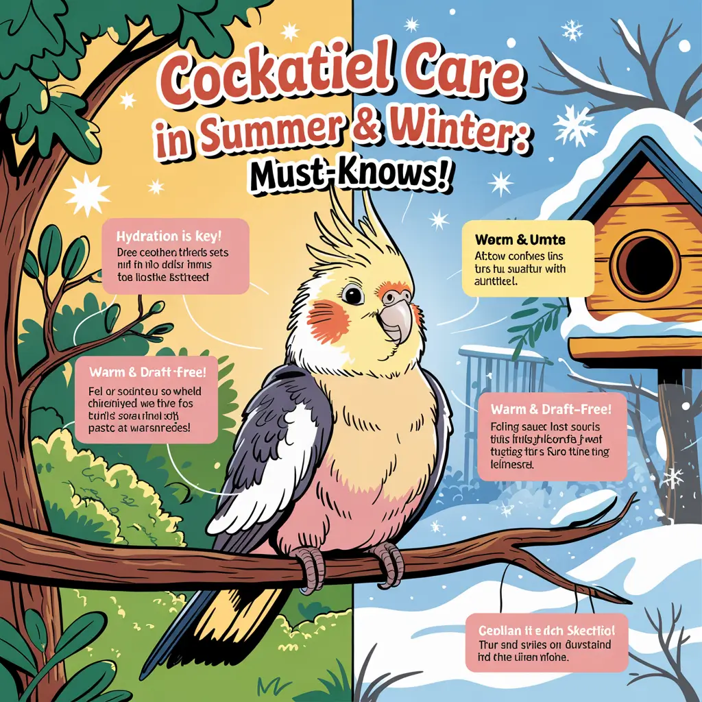 Cockatiel Care in Summer and Winter