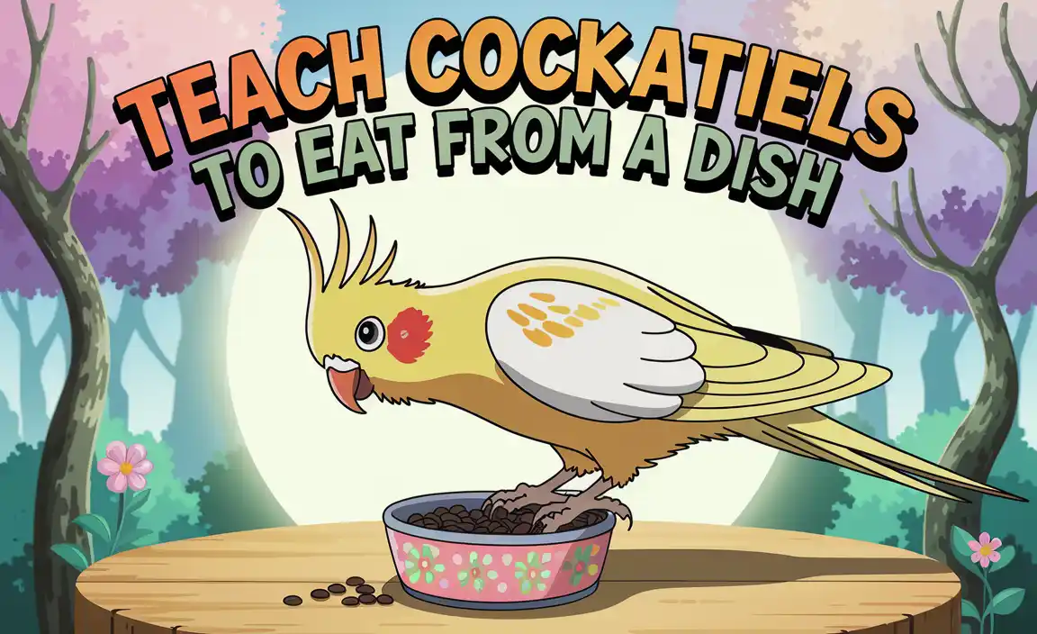 Teach Cockatiels To Eat From A Dish