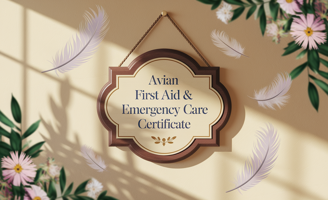 Avian First Aid & Emergency Care certificate
