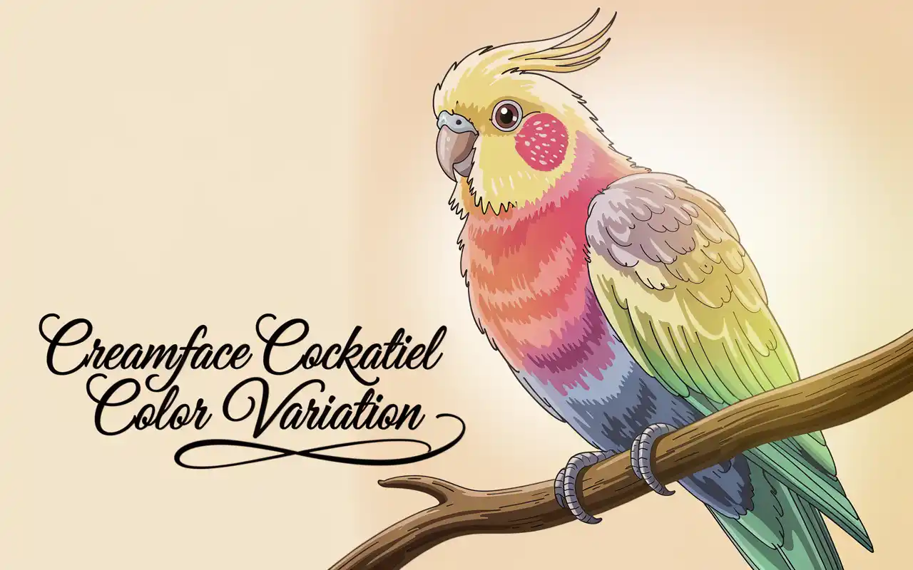 Creamface Cockatiel Color Variation