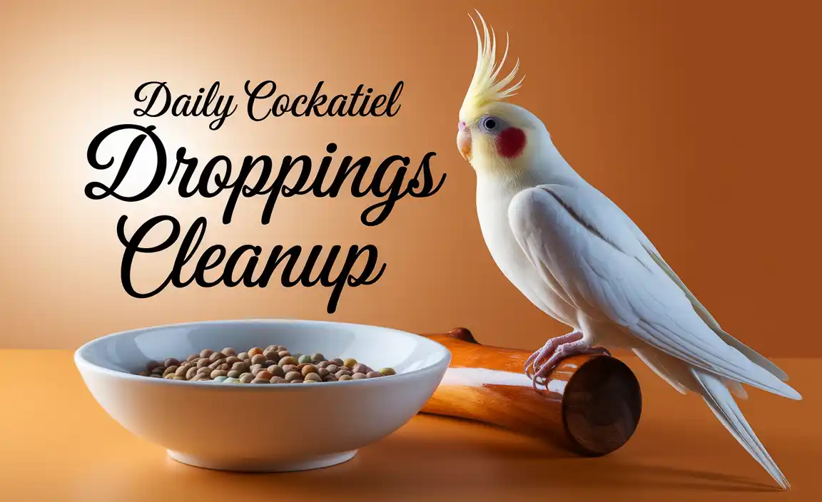 Daily Cockatiel Droppings Cleanup