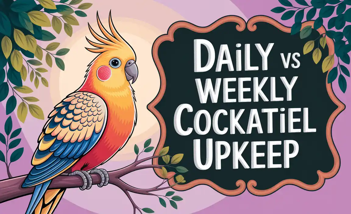 Daily Vs Weekly Cockatiel Upkeep