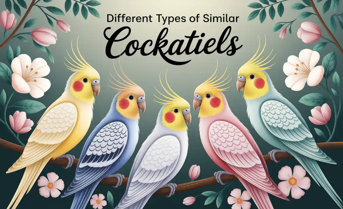 Different Types Of Similar Cockatiels