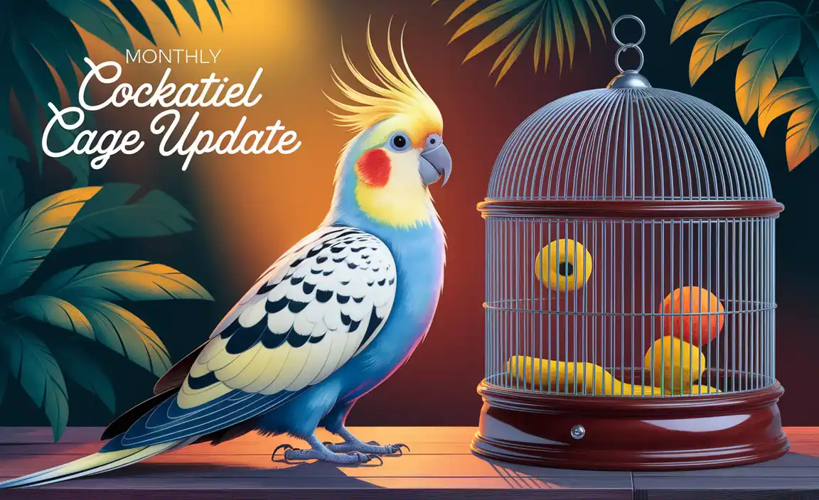 Monthly Cockatiel Cage Update
