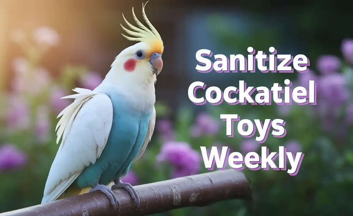 Sanitize Cockatiel Toys Weekly